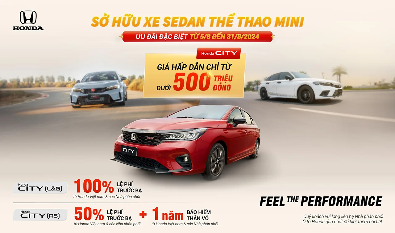 Khuyến mãi mua xe ô tô Honda trong tháng 08/2024: Đón nhận ưu đãi - Trải nghiệm đỉnh cao